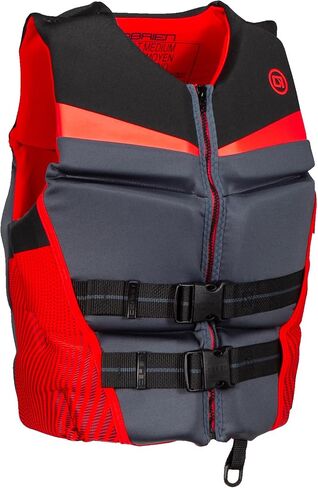 O'Brien Flex V-Back Life Jacket – Coast Guard Approved Adult Life Vest with Flex Fit Design, Lightweight Foam & Front Zip Closure for Watersports, Boating, and Jet Skiing in Kuwait