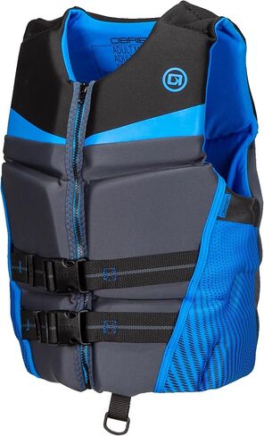 O'Brien Flex V-Back Life Jacket – Coast Guard Approved Adult Life Vest with Flex Fit Design, Lightweight Foam & Front Zip Closure for Watersports, Boating, and Jet Skiing in Kuwait