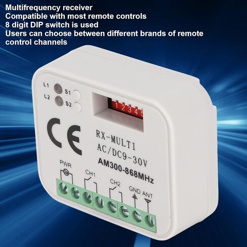 Universal Remote Control Switch, 9 to 30V 300 to 868MHz Multifrequency Remote Switch Module, 2 Way Remote Control Switch Module, Yanmis81wsgv0742 in Kuwait