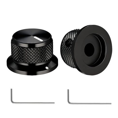 DROK Potentiometer Knob 6mm - Pack of 10 Black Chicken Head Knobs for Bass/Guitar/AMPS/Preamps with Brass Insert and Screwdriver in Kuwait