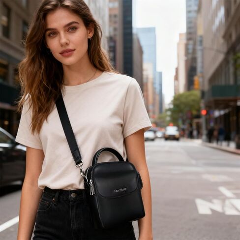 Genuine Leather Glasses Crossbody for Women, Multi-functional built-in, Crossbody&Handbag bag, travel and everyday use in Kuwait