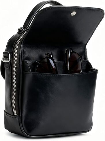 Genuine Leather Glasses Crossbody for Women, Multi-functional built-in, Crossbody&Handbag bag, travel and everyday use in Kuwait