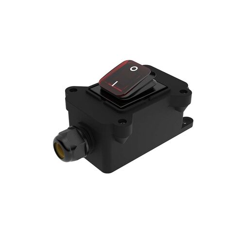 مفتاح هزاز بحري مقاوم للماء مع صندوق توصيل خارجي LED وسلك طاقة مضمن IP65، 12V/24V/36V/220V (أخضر، DC36V 30A) in Kuwait