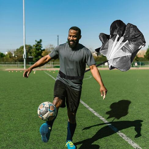 Speed Resistance Parachute with Independent Waist Belt for Sprinting Training, Enhances Acceleration and Leg Muscles Strength, Made of Nylon Mesh, for High-Intensity Outdoor in Kuwait