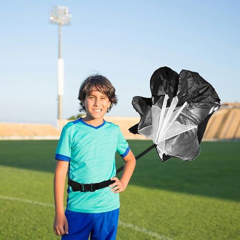 Speed Resistance Parachute with Independent Waist Belt for Sprinting Training, Enhances Acceleration and Leg Muscles Strength, Made of Nylon Mesh, for High-Intensity Outdoor in Kuwait