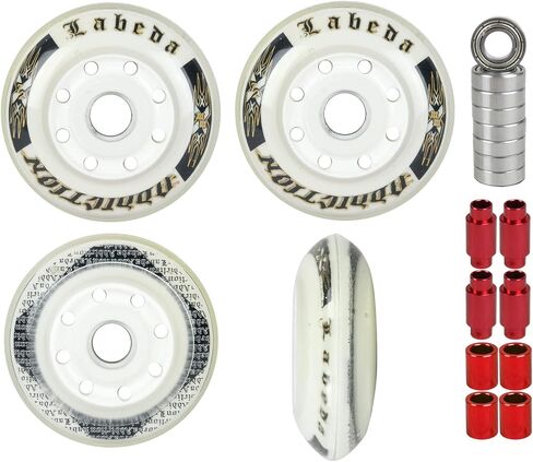 Labeda Addiction Wheels 72mm Roller Hockey 4-Pack with Micro Bearings/Spacers in Kuwait