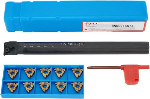 لـ SNR0016Q16 حامل أدوات الخيوط الداخلية CNC 16 مم عرقوب من سبائك الصلب مع 10 قطع 16IR AG60 كربيد لأعمال المخرطة المعدنية شبه النهائية والتشطيب in Kuwait