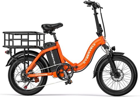 دراجة كهربائية قابلة للطي Cybervelo 750 وات، 48 فولت 20.8 أمبير/50 أمبير، دراجة إلكترونية كبيرة ببطارية قابلة للإزالة، نطاق أقصى 80 ميل، دراجة كهربائية بإطار عريض 20 بوصة للبالغين، دراجات كهربائية للبالغين للتنقل in Kuwait
