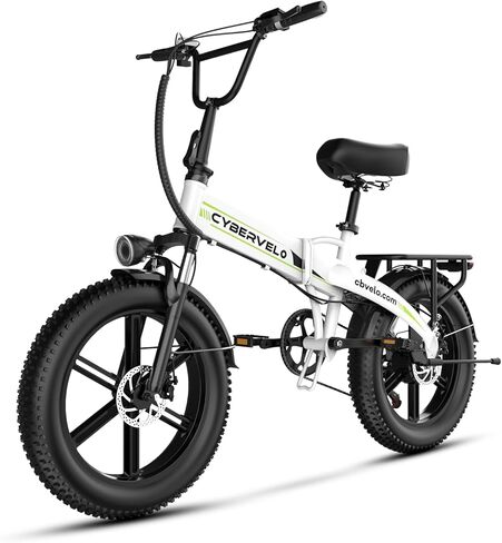 دراجة كهربائية قابلة للطي Cybervelo 750 وات، 48 فولت 20.8 أمبير/50 أمبير، دراجة إلكترونية كبيرة ببطارية قابلة للإزالة، نطاق أقصى 80 ميل، دراجة كهربائية بإطار عريض 20 بوصة للبالغين، دراجات كهربائية للبالغين للتنقل in Kuwait
