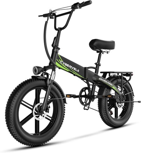 دراجة كهربائية قابلة للطي Cybervelo 750 وات، 48 فولت 20.8 أمبير/50 أمبير، دراجة إلكترونية كبيرة ببطارية قابلة للإزالة، نطاق أقصى 80 ميل، دراجة كهربائية بإطار عريض 20 بوصة للبالغين، دراجات كهربائية للبالغين للتنقل in Kuwait