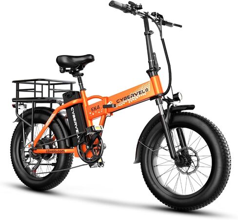 دراجة كهربائية قابلة للطي Cybervelo 750 وات، 48 فولت 20.8 أمبير/50 أمبير، دراجة إلكترونية كبيرة ببطارية قابلة للإزالة، نطاق أقصى 80 ميل، دراجة كهربائية بإطار عريض 20 بوصة للبالغين، دراجات كهربائية للبالغين للتنقل in Kuwait