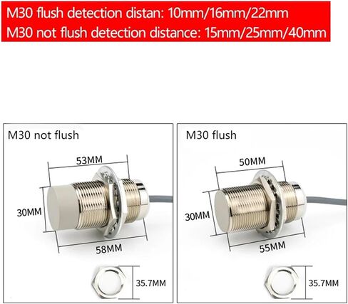 M30 Inductive Proximity Switch Sensor DC12V/24V(DM30-15U-N,PNP NC) in Kuwait