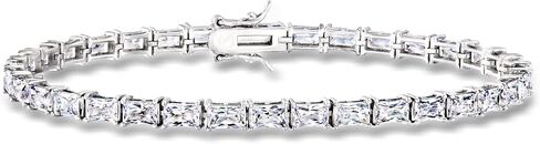 Ross-Simons 7.50 ct. t.w. Baguette CZ Tennis Bracelet in Sterling Silver. 7 inches in Saudi Arabia