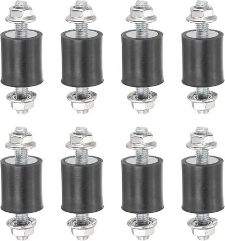 PATIKIL M4 15x8 مم حوامل عازلة مطاطية، 8 قطع مطاطية ممتصة للصدمات ومضادة للاهتزاز وعازلة للتخميد مع صواميل قفل للمحرك وضاغط الهواء والمحركات (ارتفاع 28 مم) in Kuwait