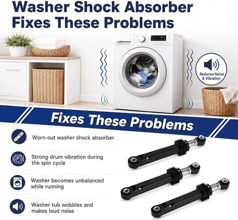 ACV72909503 ACV72909501 AP5974356 PS11707466 Washer Shock Absorber Pack of 3 Washing Machine Damper Assembly Compatible for LG Kenmore Elite WM3170CW WM3270CW WM3575CW in Kuwait