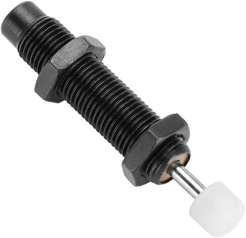 M10 x 8mm Stroke Pneumatic Shock Absorber for Automated Mechanical Operations with Self-Pressure-Regulation Function, Black in Kuwait