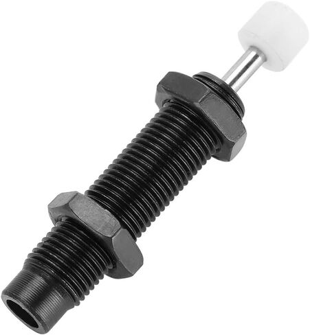 M10 x 8mm Stroke Pneumatic Shock Absorber for Automated Mechanical Operations with Self-Pressure-Regulation Function, Black in Kuwait