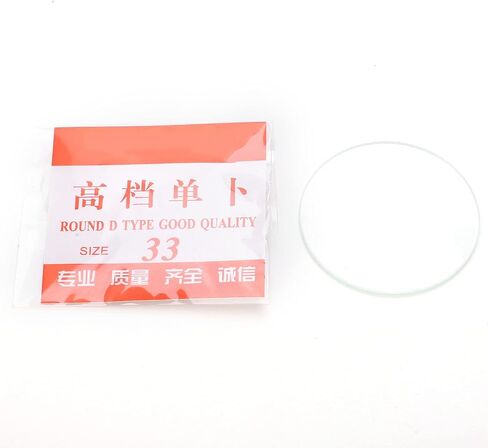 CHICIRIS 15Pcs Watch Glass Lens, Mineral Glass Convex Surface Flat Back Arch Measuring Cup Lid, with Good Magnifying Effect, for Laboratory Watch Lens Accessories 26 33mm in Kuwait