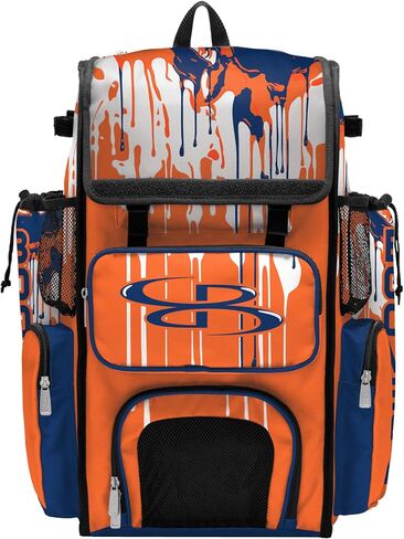 Boombah Superpack Bat Bag - Backpack Version (no wheels) - Holds 4 Bats - Graffiti Drip - Multiple Color Options in Kuwait
