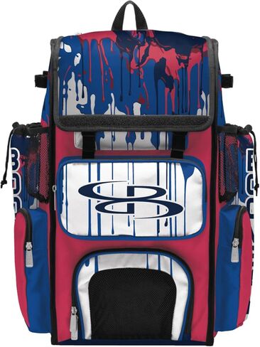 Boombah Superpack Bat Bag - Backpack Version (no wheels) - Holds 4 Bats - Graffiti Drip - Multiple Color Options in Kuwait