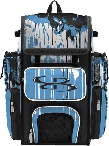 Boombah Superpack Bat Bag - Backpack Version (no wheels) - Holds 4 Bats - Graffiti Drip - Multiple Color Options in Kuwait