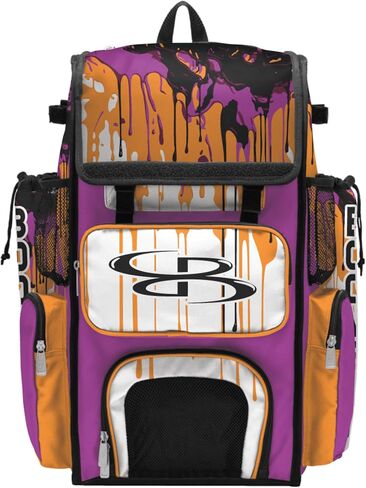 Boombah Superpack Bat Bag - Backpack Version (no wheels) - Holds 4 Bats - Graffiti Drip - Multiple Color Options in Kuwait