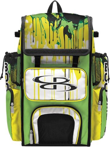 Boombah Superpack Bat Bag - Backpack Version (no wheels) - Holds 4 Bats - Graffiti Drip - Multiple Color Options in Kuwait