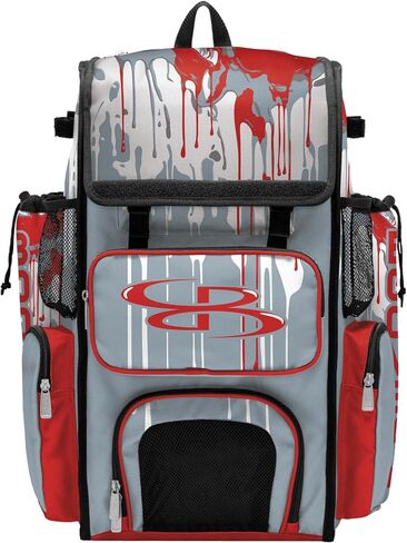 Boombah Superpack Bat Bag - Backpack Version (no wheels) - Holds 4 Bats - Graffiti Drip - Multiple Color Options in Kuwait
