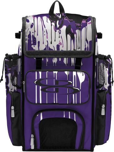 Boombah Superpack Bat Bag - Backpack Version (no wheels) - Holds 4 Bats - Graffiti Drip - Multiple Color Options in Kuwait