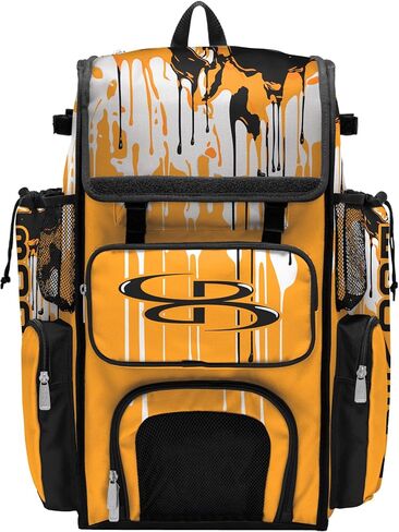 Boombah Superpack Bat Bag - Backpack Version (no wheels) - Holds 4 Bats - Graffiti Drip - Multiple Color Options in Kuwait