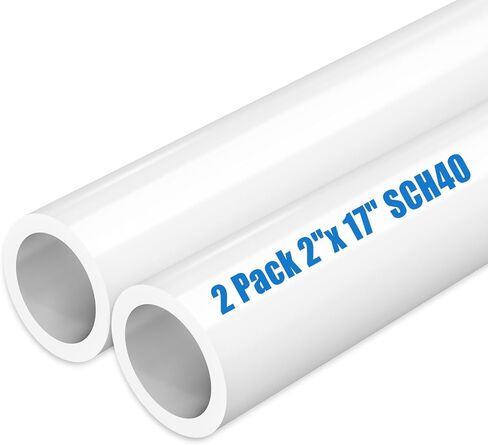 4 Pcs 1-1/2" PVC Pipe, 17" Long, Furniture Grade Schedule 40 PVC Pipe, Ideal for DIY Furniture, Greenhouse, Shelves & Garden Projects in Kuwait