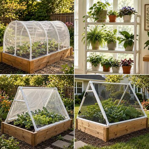 4 Pcs 1-1/2" PVC Pipe, 17" Long, Furniture Grade Schedule 40 PVC Pipe, Ideal for DIY Furniture, Greenhouse, Shelves & Garden Projects in Kuwait