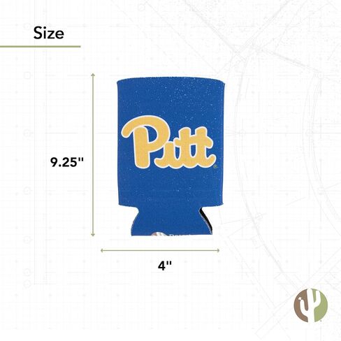 Desert Cactus University of Pittsburgh Can Insulator Panthers Pitt Beverage Cooler 1 Pack Foam 12oz Can Holder Single Sided (Design A) in Kuwait