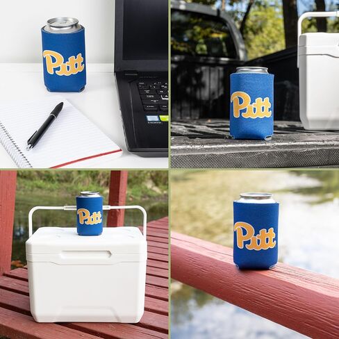 Desert Cactus University of Pittsburgh Can Insulator Panthers Pitt Beverage Cooler 1 Pack Foam 12oz Can Holder Single Sided (Design A) in Kuwait