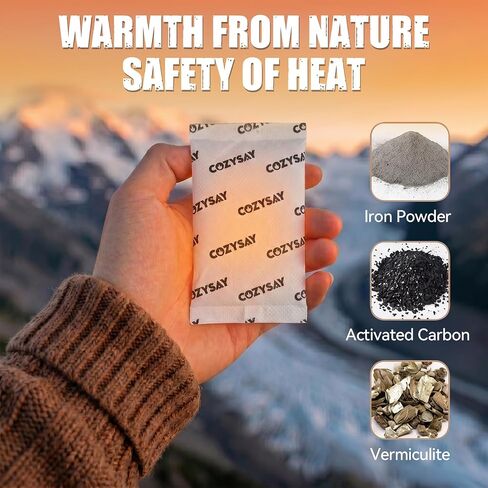 Hand Warmers Disposable 220/110/50/20 Pack - 12-Hour Long-Lasting Air-Activated Heat Packs - Odorless & Portable Hand, Body, Pocket Warmers for Skiing, Hunting, Hiking & Outdoor Activities in Kuwait