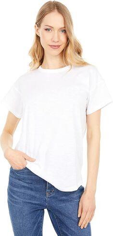 تي شيرت Madewell النسائي من القطن ذو الرقبة الدائرية in Kuwait