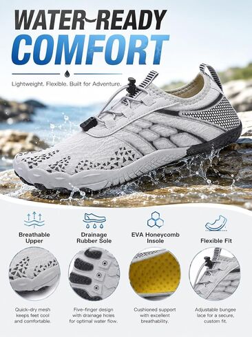 Water Shoes Mens Womens Quick Drying Barefoot Shoes Aqua Swim Beach Shoes for Unisex Pool Boating Surfing Diving Sport in Kuwait