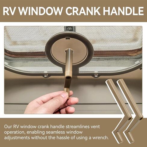 ERETOW RV Window Crank Handle 3 1/8" Stem Length, Fits 5/16" Spindle | R7003 RV Vent Extension Handle Replacement for Crank-Out Windows (2 Pack) in Kuwait
