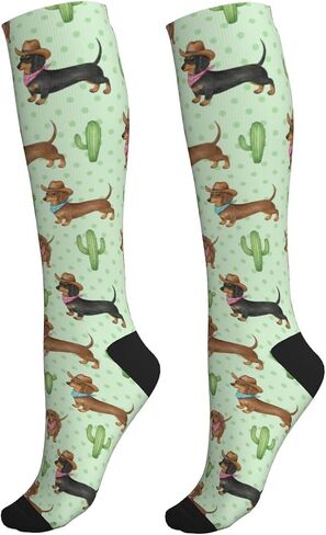 Hen Floral Compression Socks For Women Men, Knee High Support Stockings For Running Travel Nurse Flight Athletic in Saudi Arabia