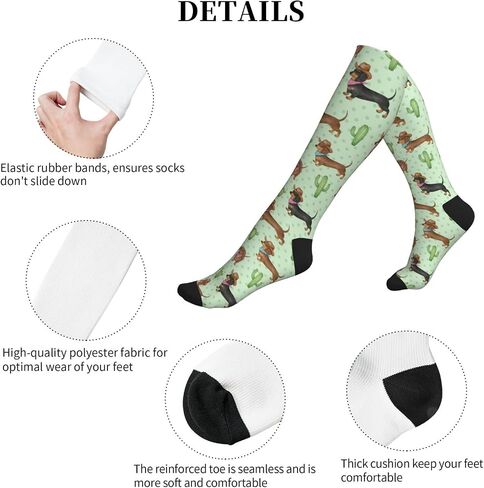 Hen Floral Compression Socks For Women Men, Knee High Support Stockings For Running Travel Nurse Flight Athletic in Saudi Arabia