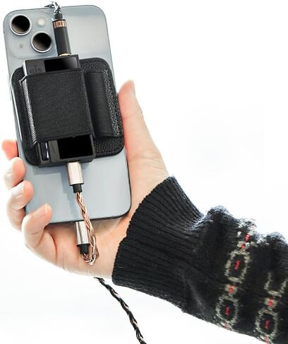 SHANLING Magnetic Leather DAC Case K2, Strong Magnet, DAC Pocket, Powerful Suction, Android Cell Phone Back Clip, DAC Accessories - Black（Compatible with UA2-UA7 UA3 UA4 UA6 UA7 Full Series & More） in Kuwait