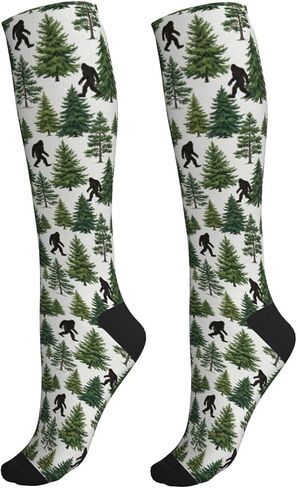 Hen Floral Compression Socks For Women Men, Knee High Support Stockings For Running Travel Nurse Flight Athletic in Saudi Arabia