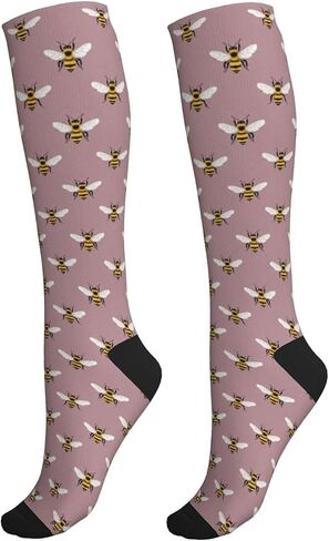 Hen Floral Compression Socks For Women Men, Knee High Support Stockings For Running Travel Nurse Flight Athletic in Saudi Arabia