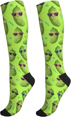 Hen Floral Compression Socks For Women Men, Knee High Support Stockings For Running Travel Nurse Flight Athletic in Saudi Arabia