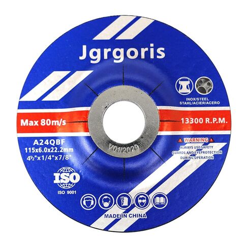 25 Pack Universal Grinding Wheels, 4-1/2" x1/4" x7/8" Grinding Disc for Metal & Stainless Steel, Aluminum Oxide and Three-Layer Glass Fiber Mesh in Kuwait