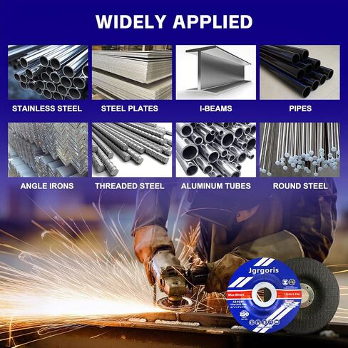 25 Pack Universal Grinding Wheels, 4-1/2" x1/4" x7/8" Grinding Disc for Metal & Stainless Steel, Aluminum Oxide and Three-Layer Glass Fiber Mesh in Kuwait