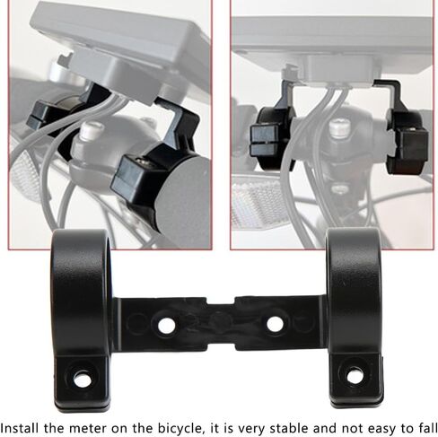 Electric Bike LCD Display Holder Plastic Bracket for LCD3 LCD3U LCD8H LCD8HU with Screws and Nuts(Black) in Kuwait