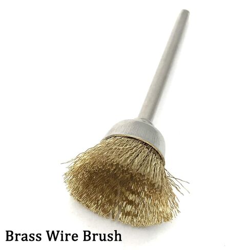 Brass Cup Wire Brush, 1/8 Inch Shank 2 Inch Length, Cleaning Polishing for Dremel and Compatible Rotary Tools, 15Pcs (Brass Cup Wire Brush) in Kuwait