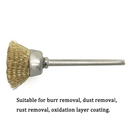 Brass Cup Wire Brush, 1/8 Inch Shank 2 Inch Length, Cleaning Polishing for Dremel and Compatible Rotary Tools, 15Pcs (Brass Cup Wire Brush) in Kuwait