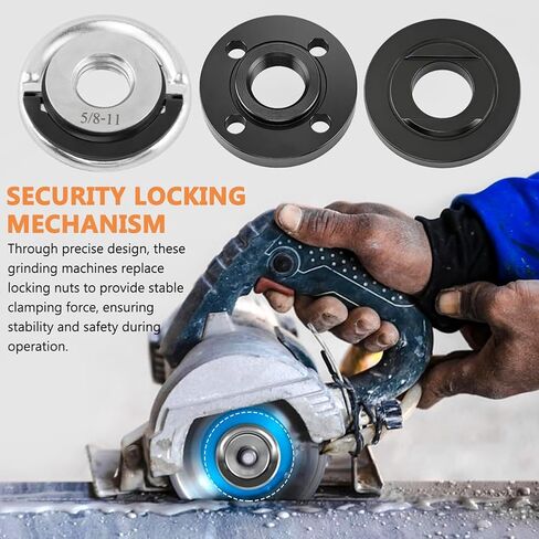 2Pcs Angle Grinder Nuts with 2 Lock Nut, 5/8-11 Inch Quick Change Angle Grinder Flange Nuts, Quick Release Metal Grinders Nut for Replacement/Fixing Cutting Discs in Kuwait